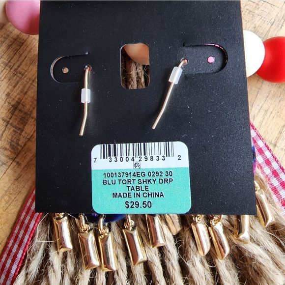 INC Macy's Resin Blue & Purple Earring NWT - Picture 4 of 4